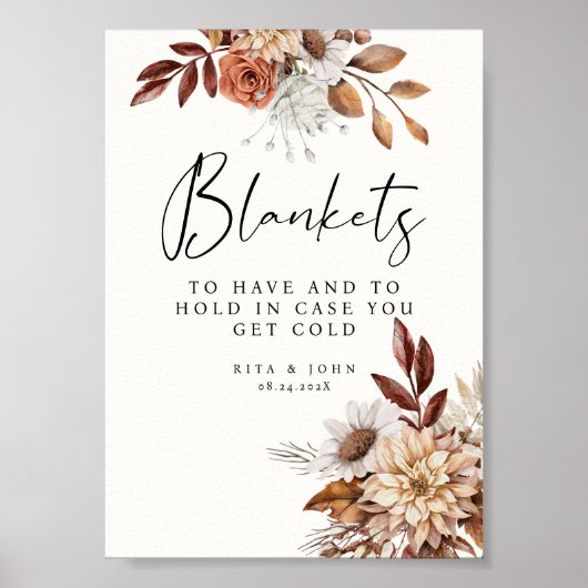 Cream Boho bruiloft te hebben en te houden Drink t Poster (Voorkant)