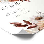 Cream Boho Photo Booth Trouwbord Poster (Hoek)