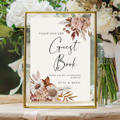 Cream Boho Wedding Teken alsjeblieft ons gastenboe Poster