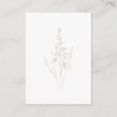 Cream Botanical Minimal Wedding Website QR Code Informatiekaartje (Achterkant)
