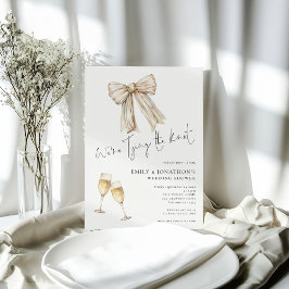Cream Bow We zijn het binden van de knoop bruiloft Kaart