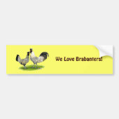 Cream Brabanter Chickens Bumpersticker (Voorkant)