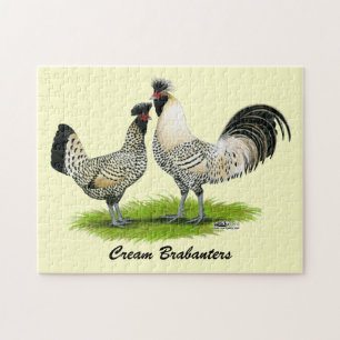Cream Brabanter Chickens Legpuzzel
