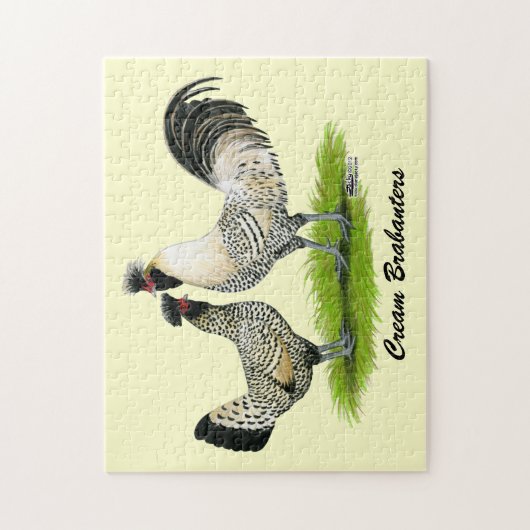 Cream Brabanter Chickens Legpuzzel (Verticaal)