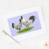 Cream Brabanter Chickens Rechthoekige Sticker (Envelop)