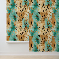 Cream Brown Aqua Koeienhuid