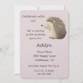 Cream Brown Blush Pink Hedgehog Kaart (Voorkant)