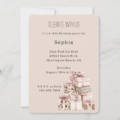 Cream Brown Blush Pink Leopard Gifts Birthday Kaart (Voorkant)