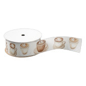 Cream Brown Cups Coffee Grosgrain Lint (Spoel)