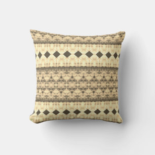 Cream Brown en beige pattered Kussen