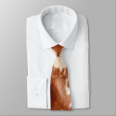 Cream Brown Faux Cow Print Stropdas (Gebonden)