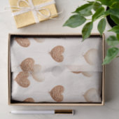 Cream Brown Heart Balloons Love in the Air Tissuepapier (Geschenk)