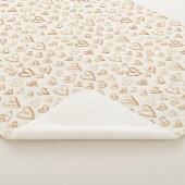 Cream Brown Hearts Valentine's Day Sherpa Deken (3/4)