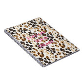 Cream Brown Leopard Animal Print Notitieboek (Rechterzijde)