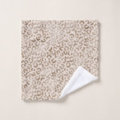 Cream Brown Leopard Print Bad Handdoek (Wasdoekje)