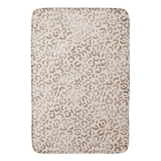Cream Brown Leopard Print        Badmat (Voorkant Verticaal)