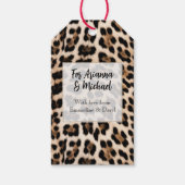 Cream Brown Leopard Print Cadeaulabel (Voorkant)