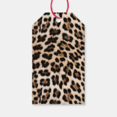 Cream Brown Leopard Print Cadeaulabel (Achterkant)