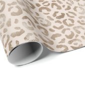 Cream Brown Leopard Print            Cadeaupapier (Rol Hoek)