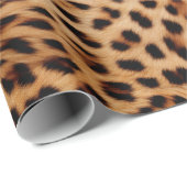 Cream Brown Leopard Print Cadeaupapier (Rol Hoek)