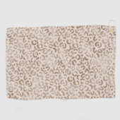 Cream Brown Leopard Print      Golfhanddoek (Horizontaal)