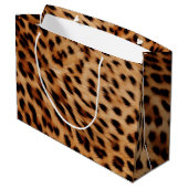 Cream Brown Leopard Print Groot Cadeauzakje (Achterkant Gekanteld)