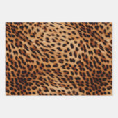 Cream Brown Leopard Print Inpakpapier Vel (Voorkant 3)