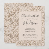 Cream Brown Leopard Print Kaart (Voorkant / Achterkant)