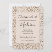 Cream Brown Leopard Print Kaart (Voorkant)