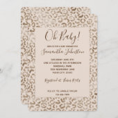 Cream Brown Leopard Print Kaart (Voorkant / Achterkant)