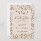 Cream Brown Leopard Print Kaart (Voorkant)