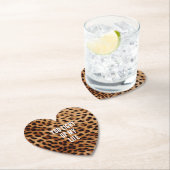 Cream Brown Leopard Print Kartonnen Onderzetters (Insitu)