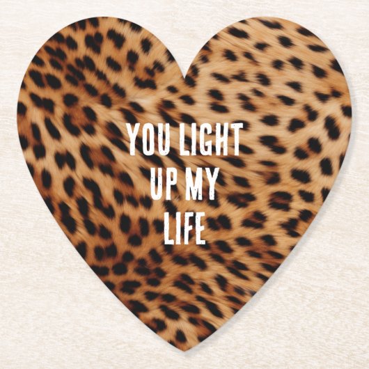 Cream Brown Leopard Print Kartonnen Onderzetters (Voorkant)