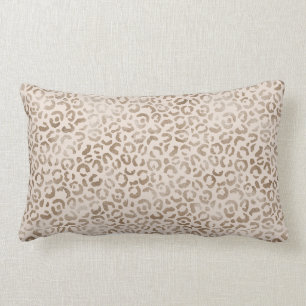 Cream Brown Leopard Print         Kussen