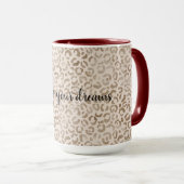 Cream Brown Leopard Print      Mok (Voorkant rechts)