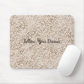 Cream Brown Leopard Print Muismat (Met muis)