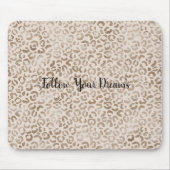 Cream Brown Leopard Print Muismat (Voorkant)