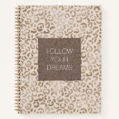 Cream Brown Leopard Print       Notitieboek (Voorkant)