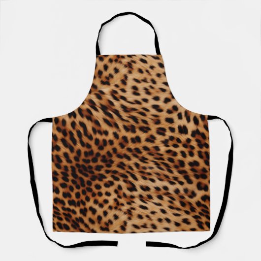 Cream Brown Leopard Print Schort (Voorkant)