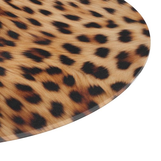Cream Brown Leopard Print Snijplank (Hoek)