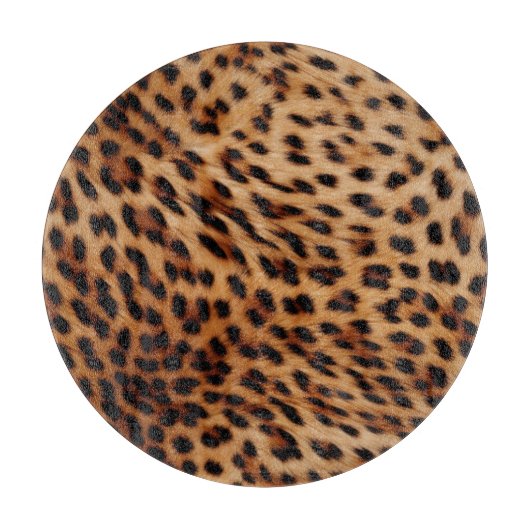 Cream Brown Leopard Print Snijplank (Voorkant)