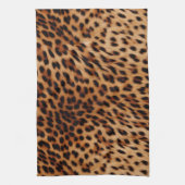 Cream Brown Leopard Print Theedoek (Verticaal)