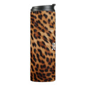 Cream Brown Leopard Print Thermosbeker (Gedraaid links)