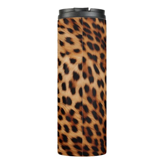Cream Brown Leopard Print Thermosbeker (Achterkant)