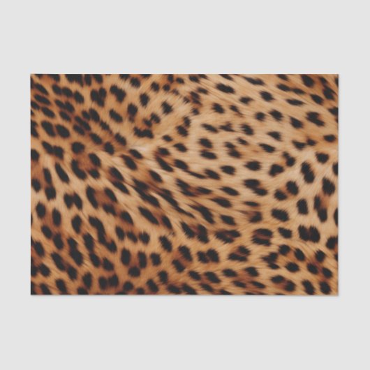 Cream Brown Leopard Print Tissuepapier (Voorkant)