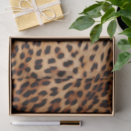 Cream Brown Leopard Print Tissuepapier (Geschenk)