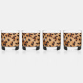 Cream Brown Leopard Print Whisky Glas (Links)