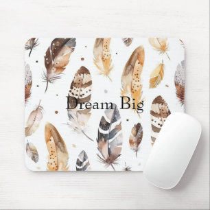 Cream Brown Native Feathers Muismat
