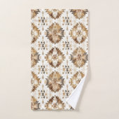 Cream Brown Native Tribal Bad Handdoek (Handdoek)