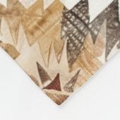 Cream Brown Native Tribal Fleece Deken (Hoek)